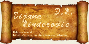 Dijana Minderović vizit kartica